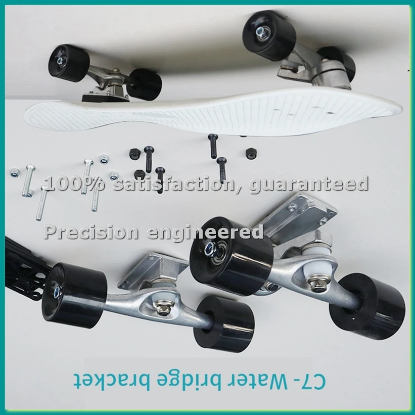 

Скейтборд для грунтовых покрытий Ground-Free Land Surfing Skateboard Spring Support Skateboard Bridge of C7 Water Bridge с гибкой пружинной подвеской. -ABLA