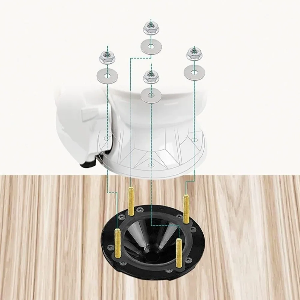Multipurpose Floor Flange Seal Durable Replacement Part RV Toilet Seal Kit Flange Mounting Seal Repair Toilet Flange Repair Kit