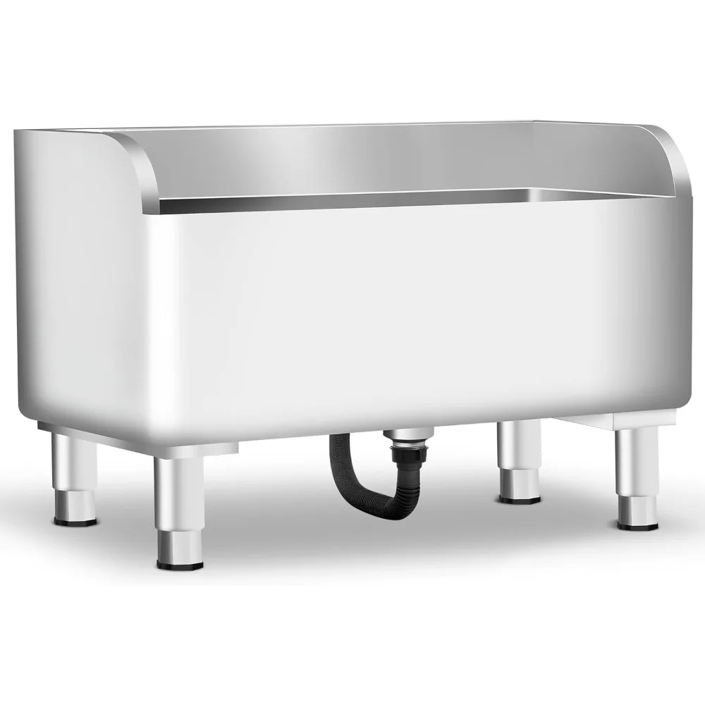 

Heavy-Duty 304 Stainless Steel Mop Sink with Deep Basin, Anti-Splash Feature, and Efficient Drainage System