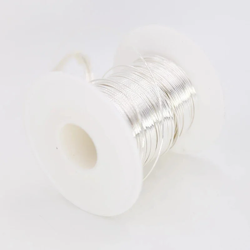 SR001 Pure Silver Audio Wire 99.999% 5N Solid Core per Meter for DIY High Fidelity Speaker Cable Or HiFi Audio Projects