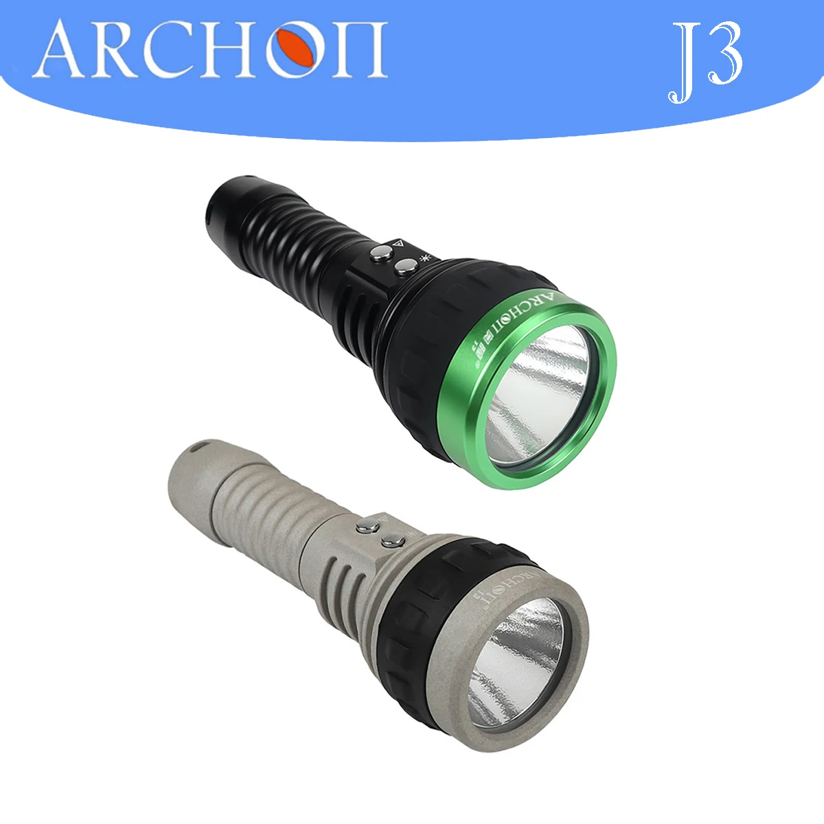 ARCHON J3 3000 Lumens Coaching Diving Light Spotlight Torch Underwater 100m Powerful Tactical Instructor Flashlight