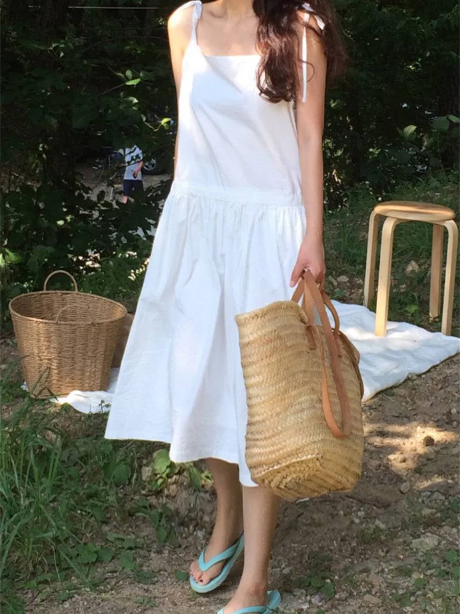 

Unijay Gauzy Strapless Dress Gentle Summer New Arrival Women's Cotton A-line Skirt Casual Comfortable Breathable