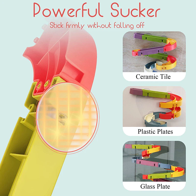 Wall Bathtub Toy Baby Bath Toys  Assembling Slide Wind-Up Duck Slide Bathroom Shower Tracks Water Toys for Toddlers Kids Gifts