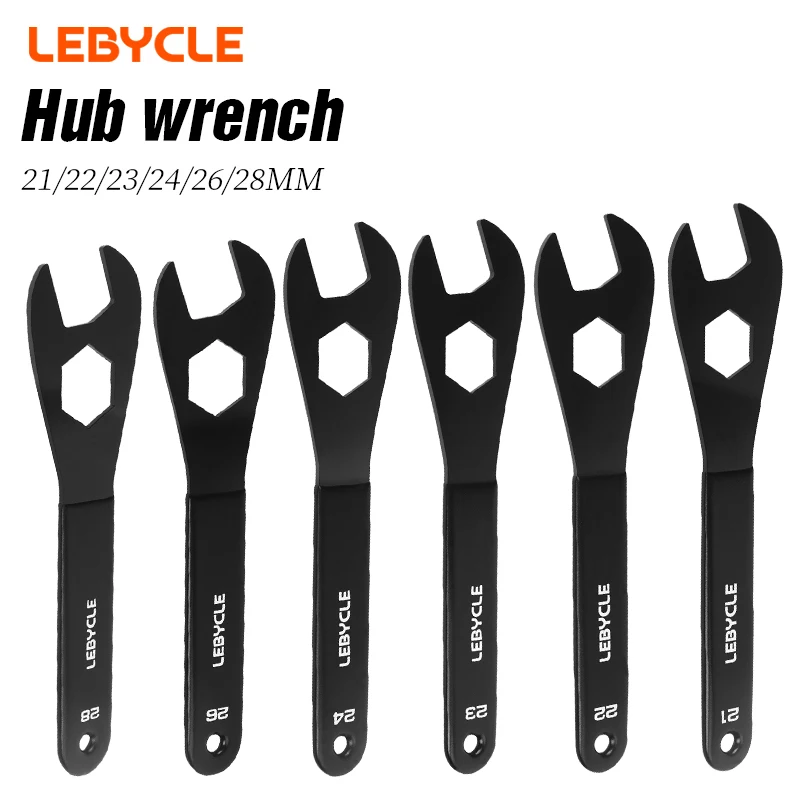 Llave para Buje de Bicicleta LEBYCLE MTB, 13 14 15 16 17 18 20 21 22 23 24 26 28mm, Llave Abierta para Reparación de Ruedas y Pedales de Bicicleta de Carretera