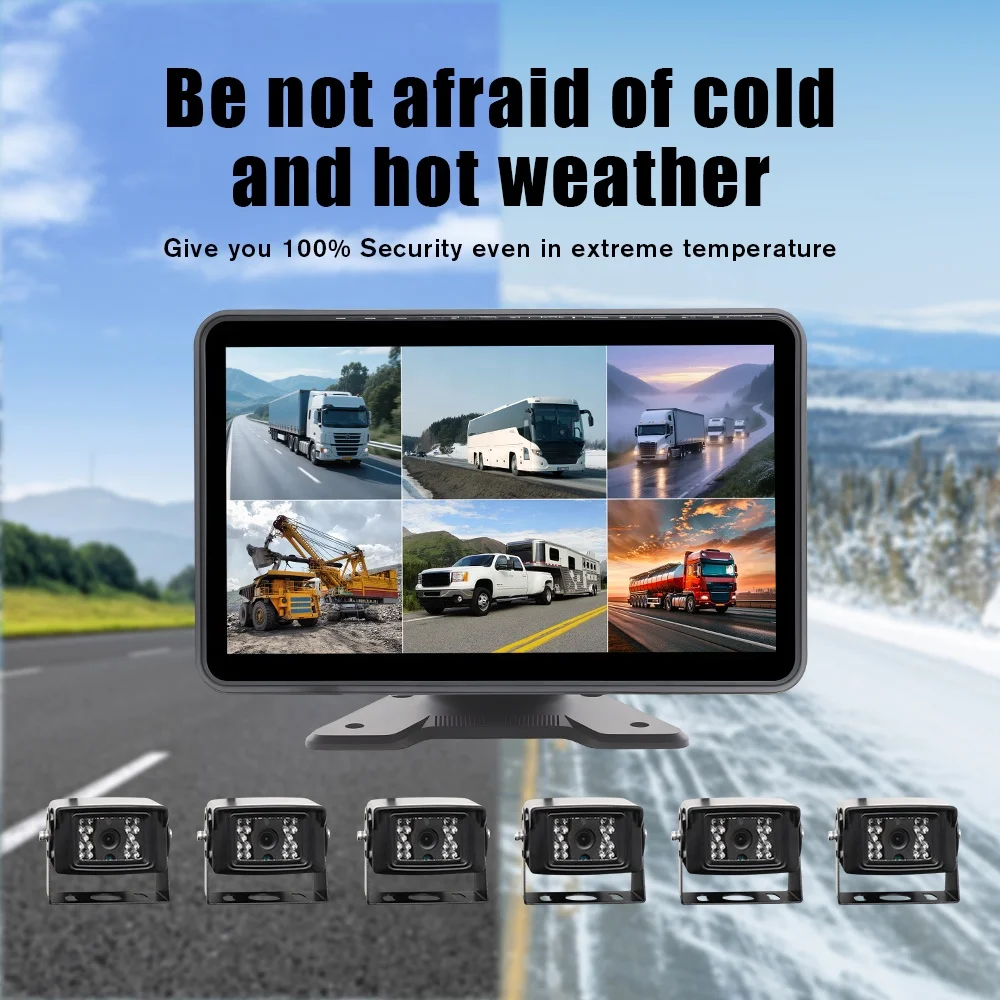 Video Recorder 1080P WIFI 360 View Blind Spot Monitor System Android Bus LCD Screen Car Rear Backup Camera for Heavy Duty Truck