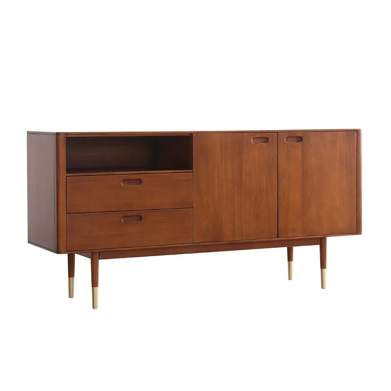 

Nordic solid wood Liriodendron expression simple light luxury edge cabinet boxwood original living room dining room furniture