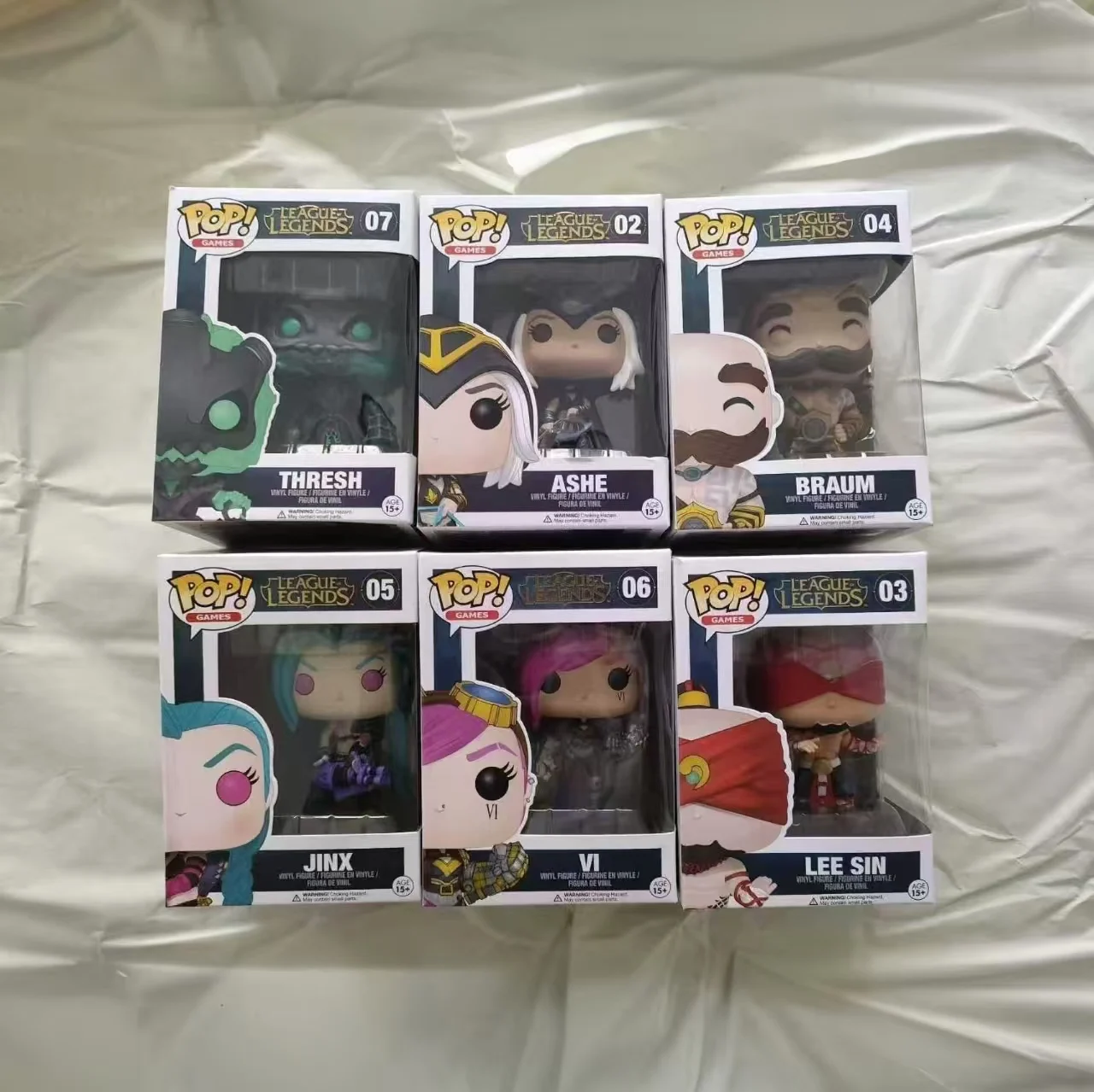 

League Of Legends Figure Ashe Lee Sin Braum Jinx Vi Thresh Figures Funko Pop Vinyl Figures Collectible Limited Edition Toy Gift