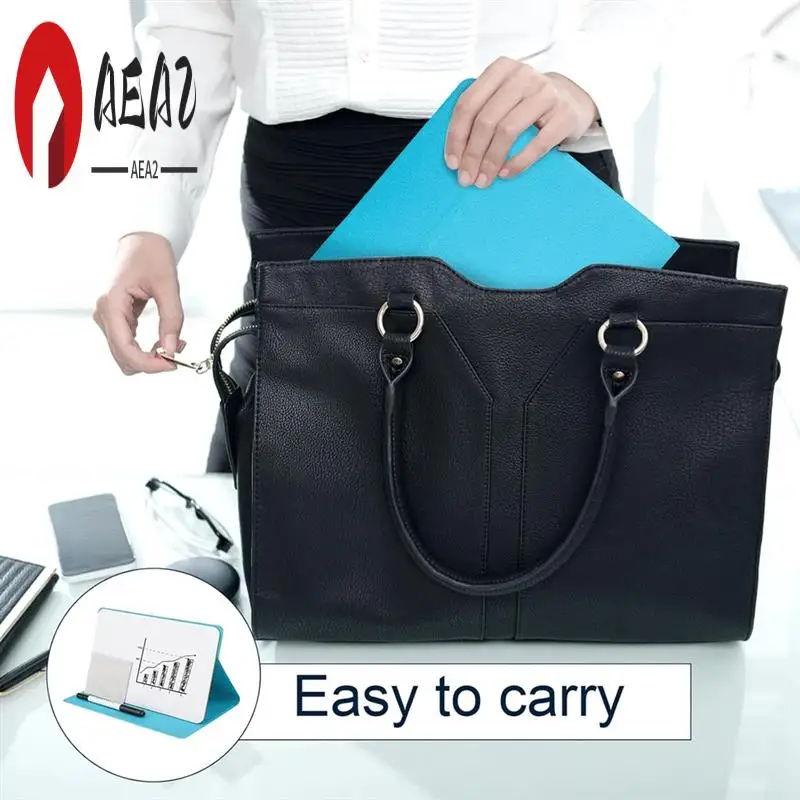 Petit tableau blanc Portable AEA2, Mini tableau effaçable à sec à aimant réutilisable avec marqueur, chiffon effaçable à sec magnétique