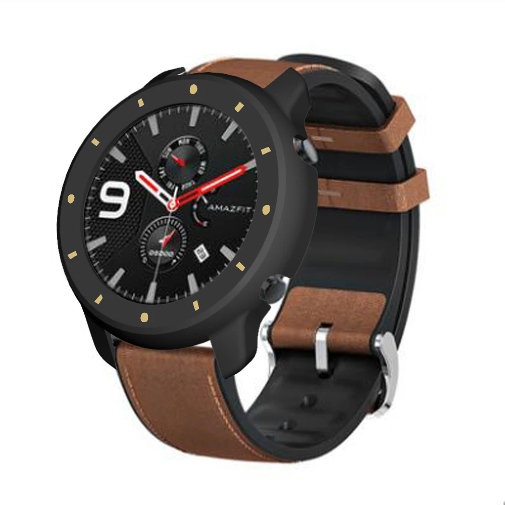 Watch Case Solid Color Easy To Install High Quality Strong Toughness Full For Amazfit Gtr Watch Protective Shell 47mm