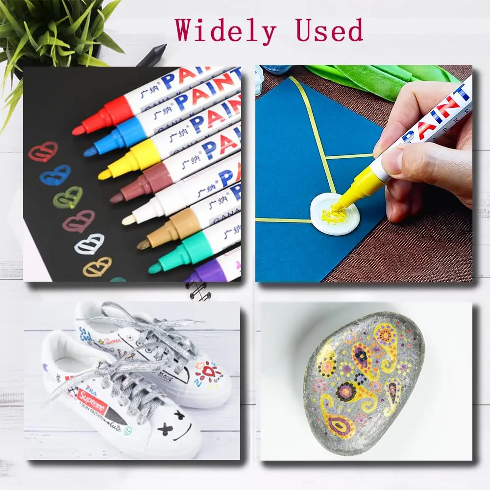 1PCS Waterproof Colorful Car Wheel Tire Oily Mark Pen for Auto Rubber Tyre Paint Pen DIY Album Graffiti Pen Paint Writing Marker view 4