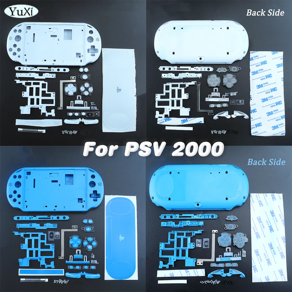 Full Sets Housing Shell Cover For PSV2000 Front Face Plate Case With Button For PSVITA 2000 Console Part Kit