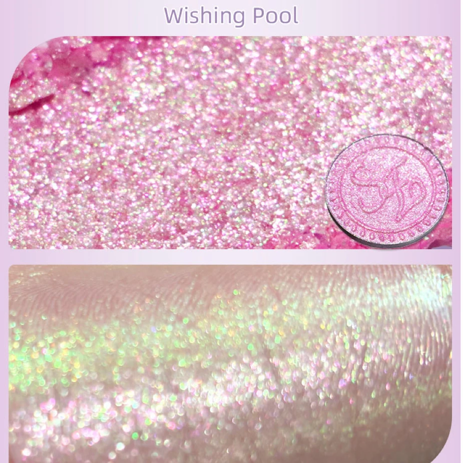 Sheeneffect Maquiagem feminina de alta qualidade mais espumante sombra de olho camaleão monocromático óptico