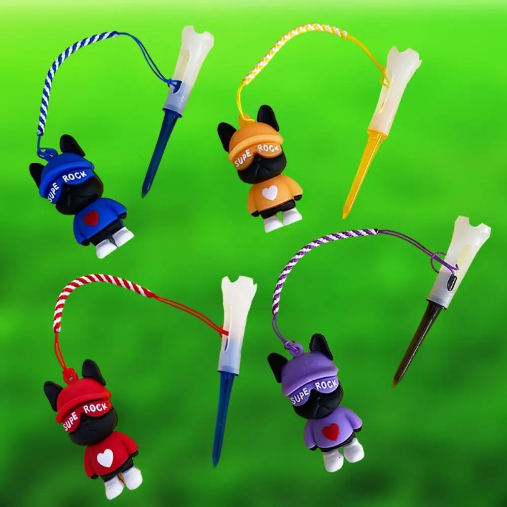 

High Quality Portable Golf Tee Bear Pendant Golf Accessories Golf Ball Holder Silicone Golf Rubber Tees