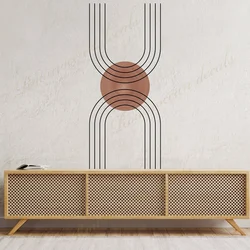 Wall Decal Abstract Bohemian Geometric Half Arch Rainbow Wall Sticker Vinyl Home Decoration Room Bedroom Creative Wallpaper AA74