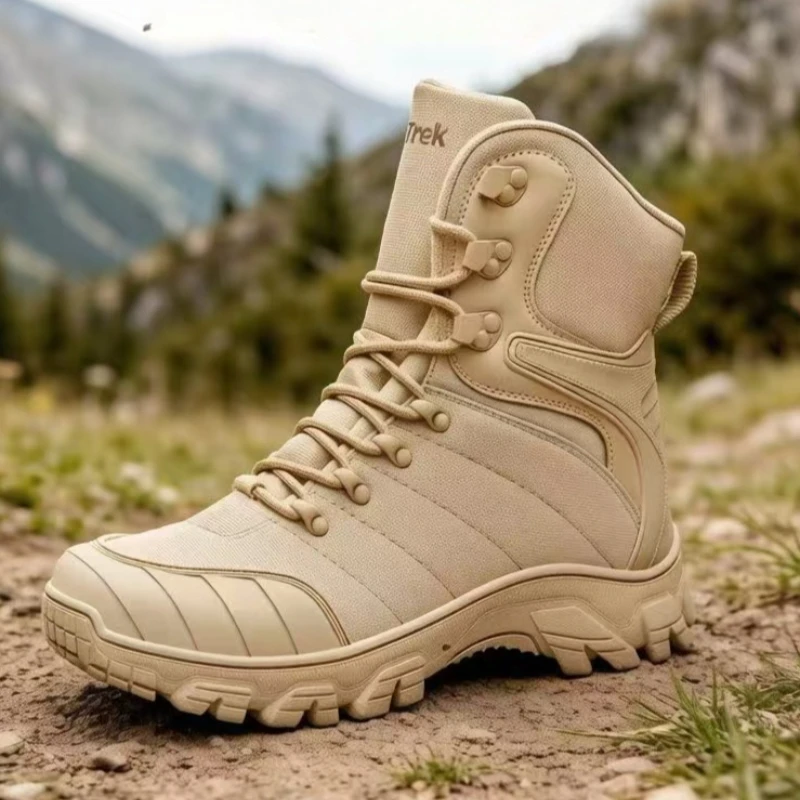 New Hiking Shoes Men Tactical Boots Non-slip Waterproof Outdoor Field Training Boots Jungle Off-road Shoes Men Motorcycle Boots