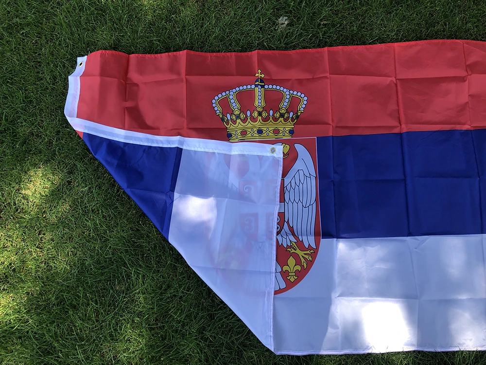 Serbia Flag 5*3 FT 150*90 CM High Quality Polyester Hanging banner SRB RS Republika Srbija Serbia flag For home Decoration