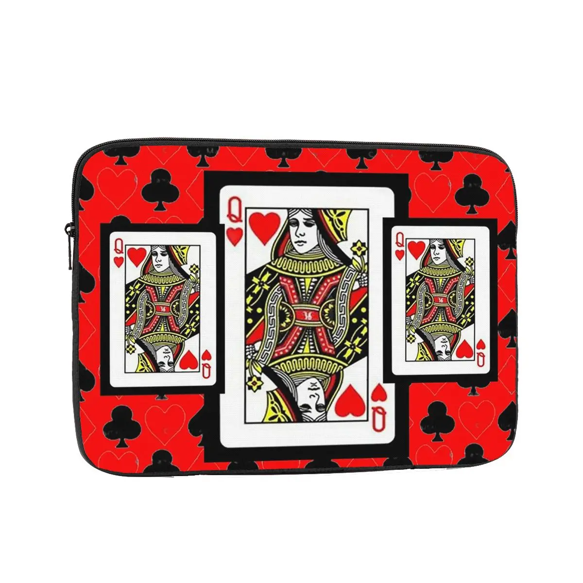 Casino Nights Red Queen Of Hearts  Case Pouch 10 12 13 15 17 Inch Notebook Sleeve Cover Bag Tablet Shockproof Case Bag