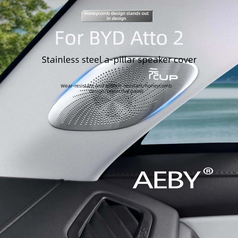 

AEBY For BYD Atto 2 Smart Driving Edition 2024-2025 Metal Tweeter Grille,Interior Styling & Protection,Car Audio Speaker Grill