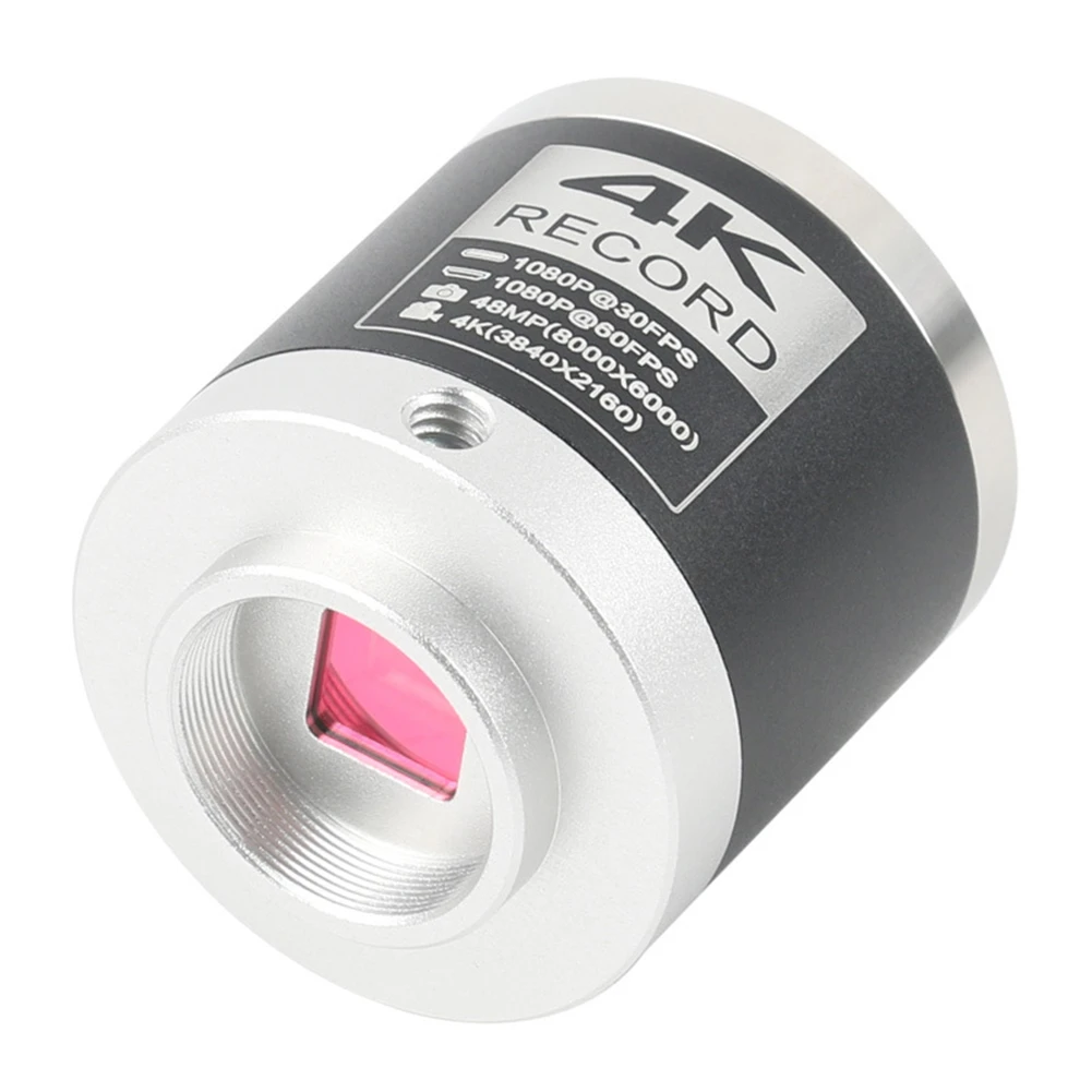 48MP 4K 1080P 60FPS Industrial Digital Video Type C Microscope CMount Camera for PCB Soldering Phone Repair EU Plug