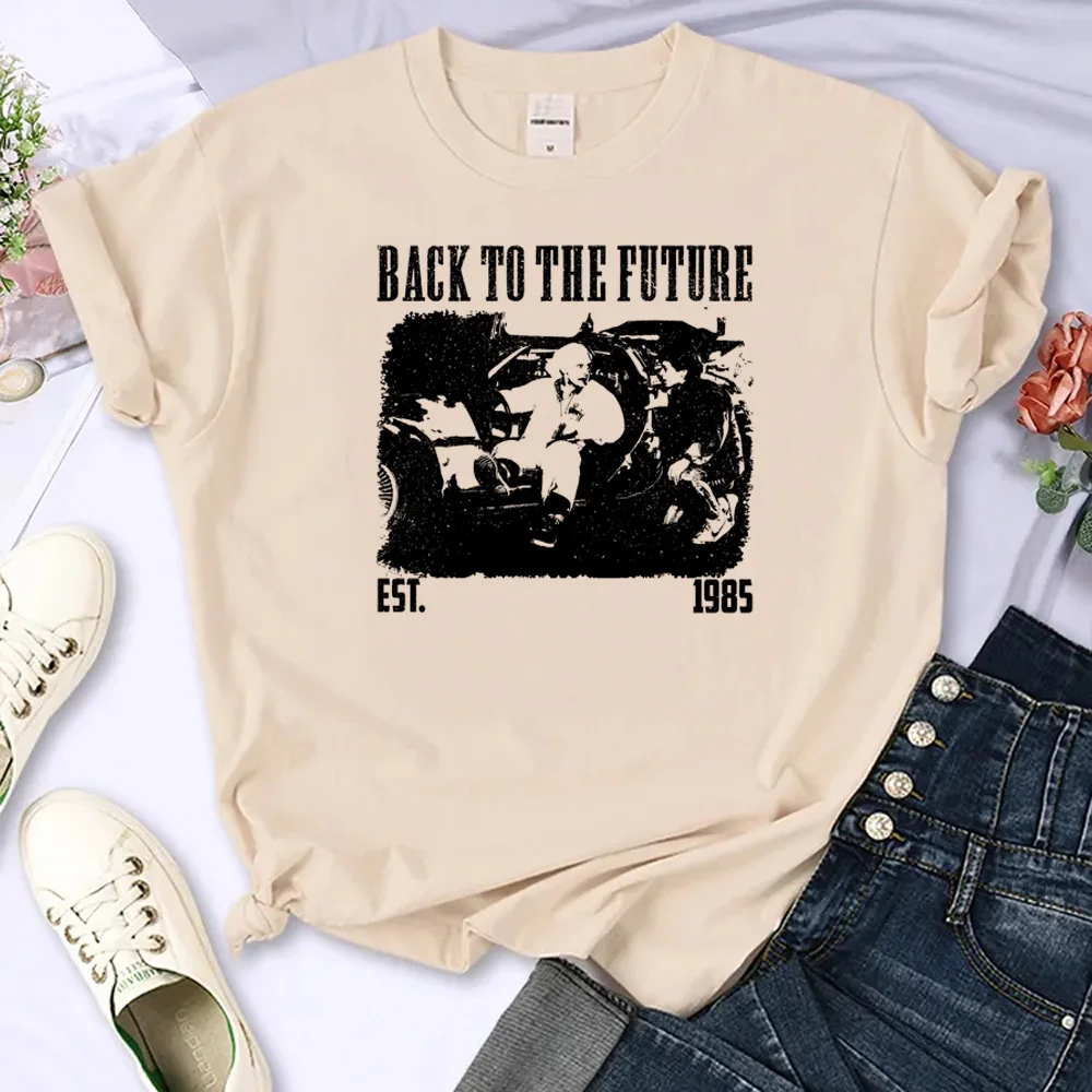 Back to the Future top women manga graphic t-shirts girl designer anime streetwear clothing