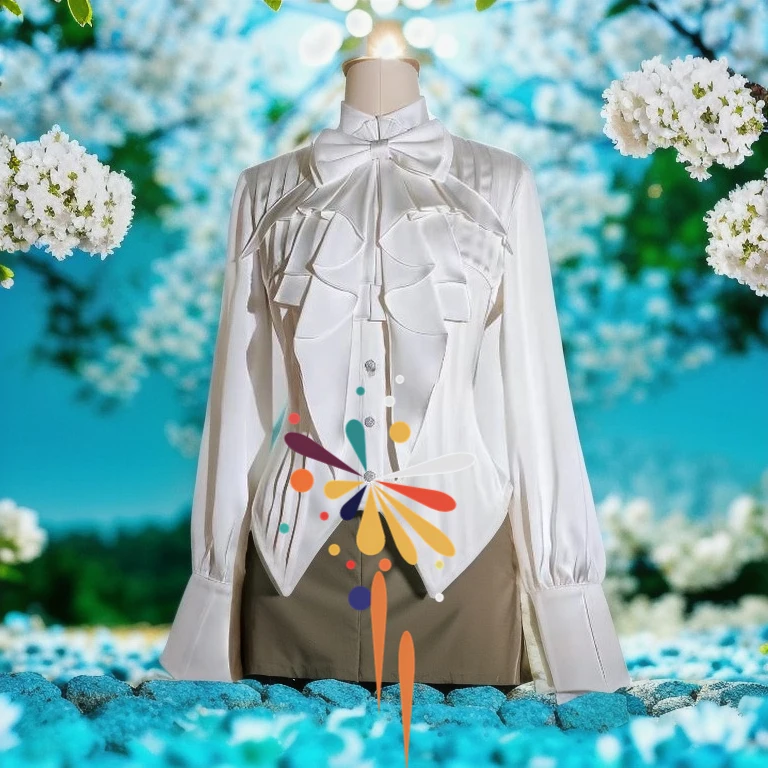 

Весенне-летняя блузка в средневековом стиле с ретро-дизайном, длинными рукавами, в стиле Лолита, готическая, универсальная, с рюшами, высококачественная, во французском стиле