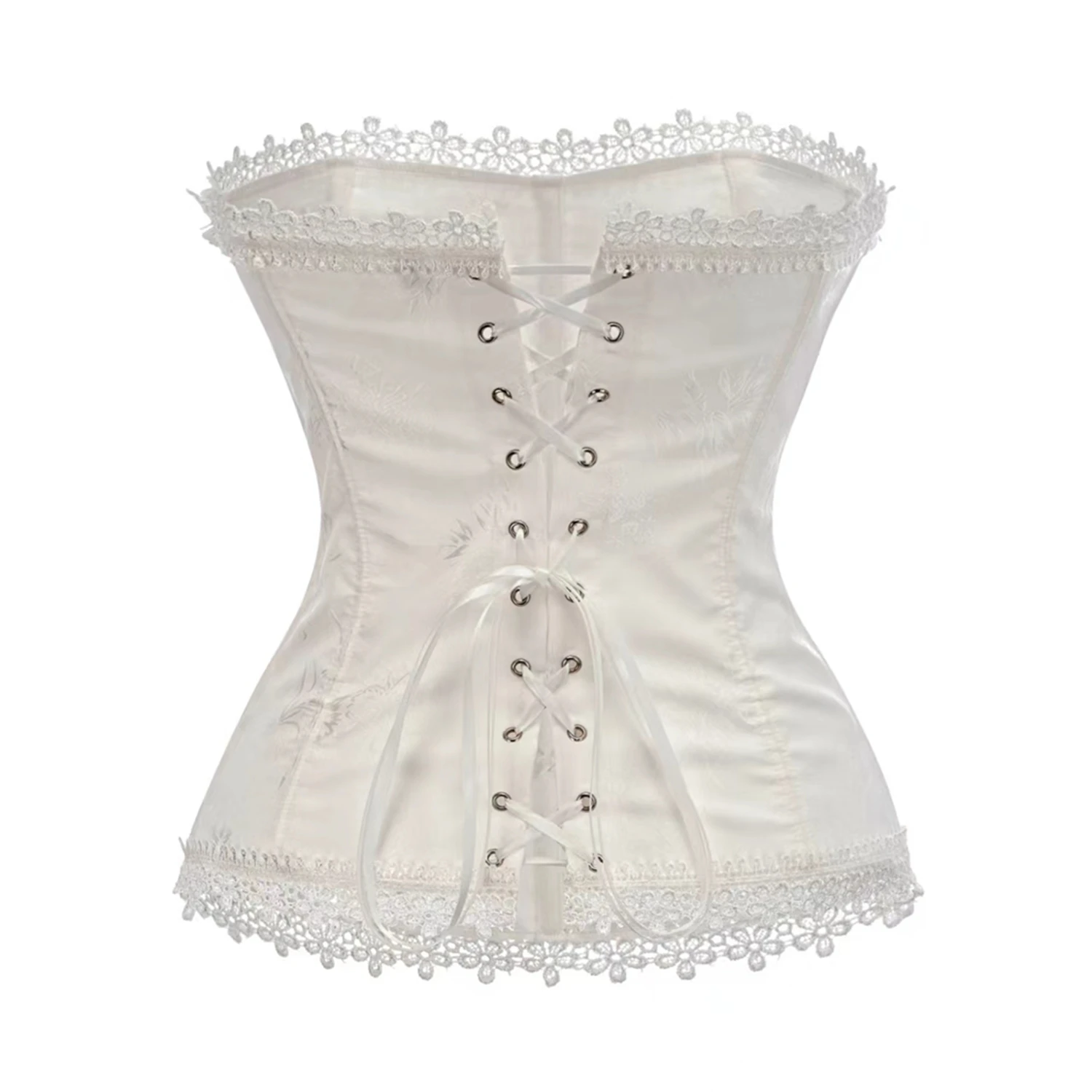 Sexy Corsets Lingerie Bustiers With Garters For Womens Lace Floral Overbust Boned Korsett Body Shaper Slimming Underwear Corset