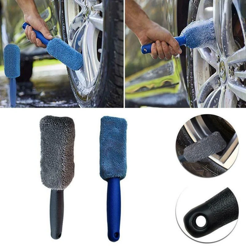 Car Microfiber Wheel Tire Rim Brush Car Wash Car Cleaning Accessories Cleaning Tool   limpieza coche