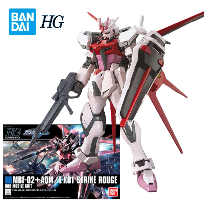 Bandai HGCE MBF-02 Strike Rouge Gundam SEED Anime Figures ORB Mobile Suit Gundam Toys for Boys Gifts