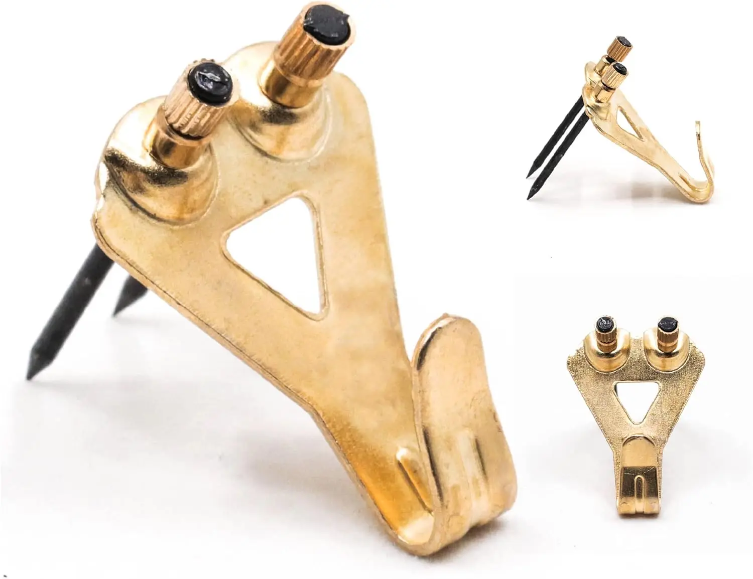 

PHS Plaster Wall Picture Hangers with Hook Nails - 100 Pack, Supports 50 lbs - Heavy Duty Claw Picture Hangers for Drywall - Hea