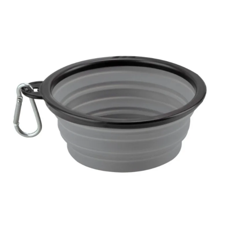OUZEY Draagbare Voerbak voor Katten en Honden, Opvouwbare Reis- en Buitenbak voor Water en Voer, Duurzame TPR Huisdieraccessoires