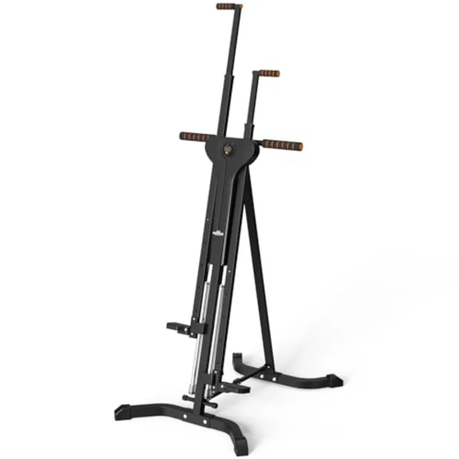 Máquina de ejercicio escalador Vertical para gimnasio en casa con 4 rieles guía de Metal, escalador de ejercicio plegable, máquina de entrenamiento Cardio de 5 niveles