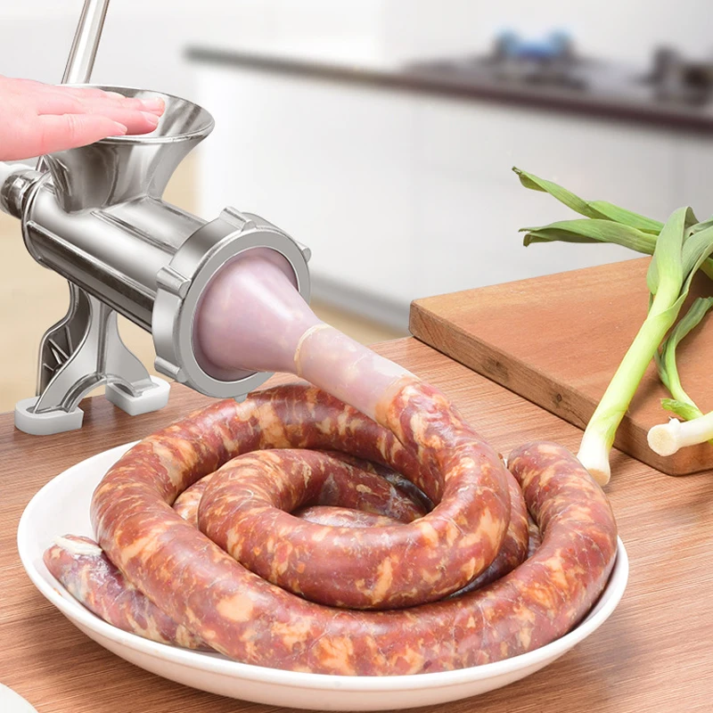 Multifunctional Meat Grinder Sausage Maker Aluminum Alloy Household Manual Sausage Filler Table Hand Crank Kitchen Tools