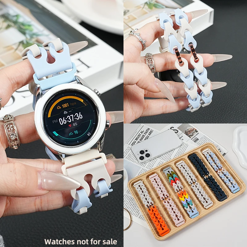 

22mm Watch Strap for Huawei Ultimate Watch GT4 46mm Silicone Wristband for Huawei Watch 4/3/GT5/GT5 Pro 46mm Bracelet Wristband