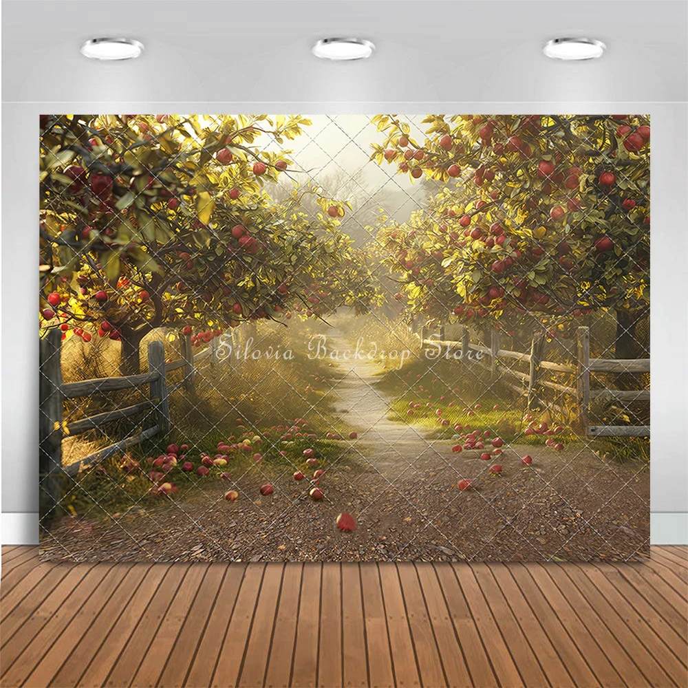 Autumn Farm Backdrops Kids Adult Photography Child Family Photocall Decors Backgrounds Forest Trail Photo Studio Props