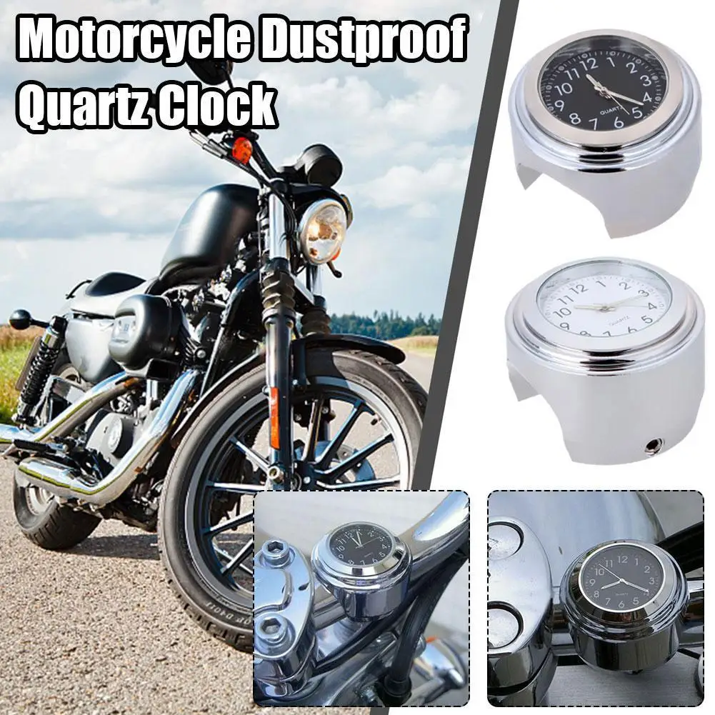 Universal Motorcycle Handlebar Watch Bike Hand Grip Bar Mount Dial Clock Waterproof For Scooter Bicycle Motor ATV N1V3