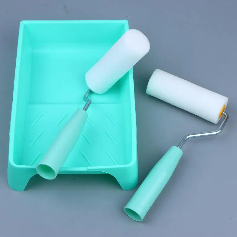 White Mini Sponge Paint Roller Sleeves Durable Foam Rollers Smooth Application for Art Painting Wall Decoration