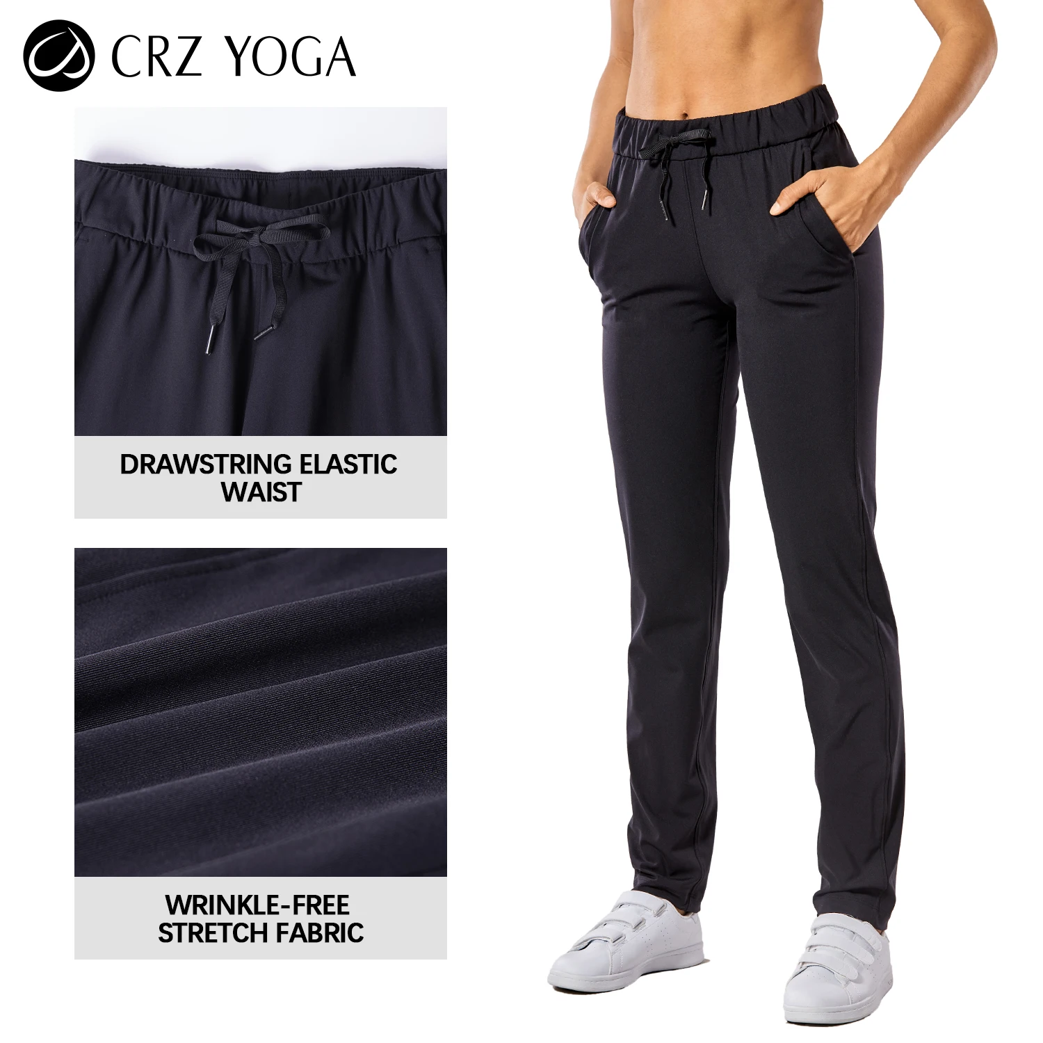 CRZ YOGA 4-Way Stretch Golf Pants for Women Tall 31