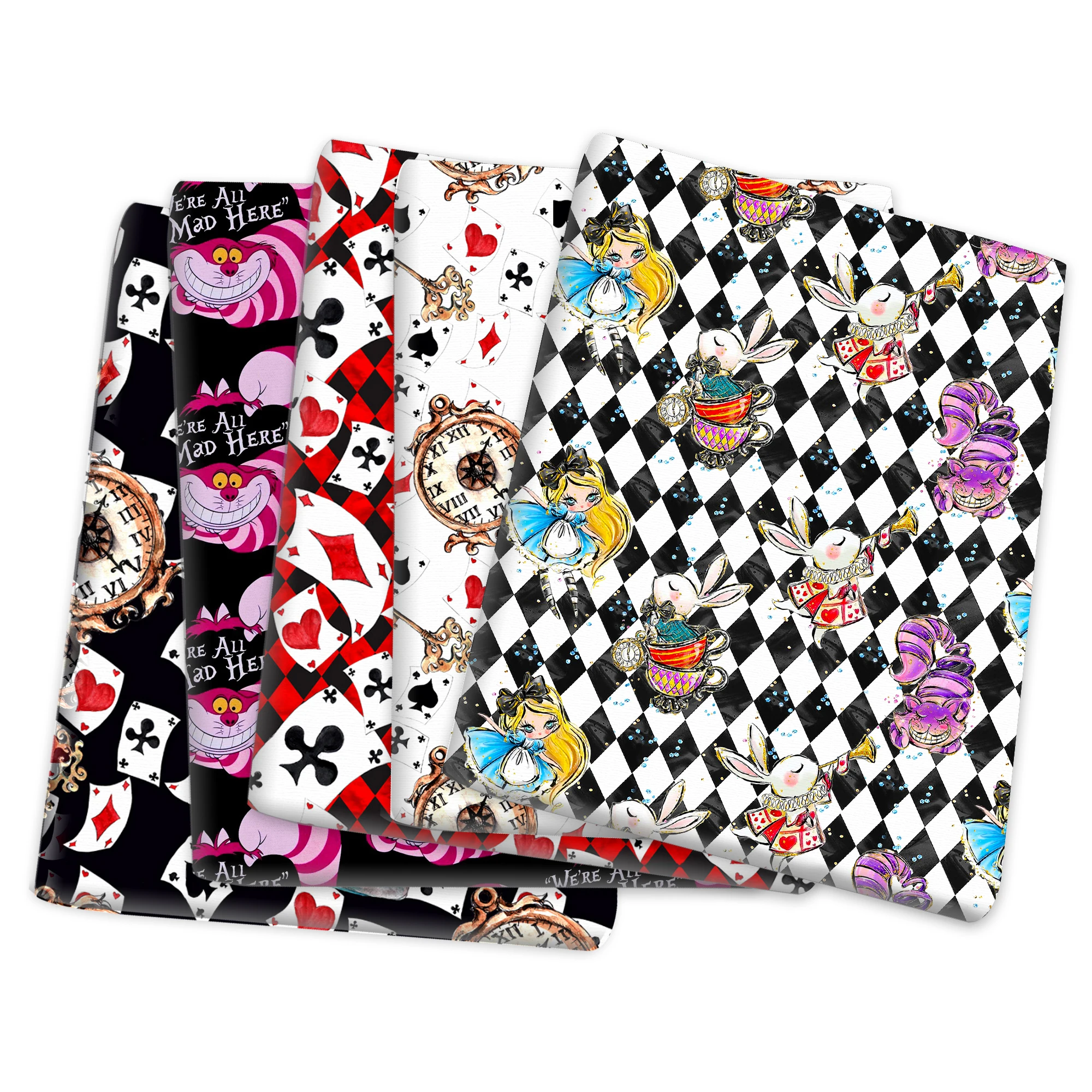 50*145 سنتيمتر أليس في بلاد العجائب البوليستر القطن/نسيج القطن الخالص الأنسجة الخياطة اللحف التطريز المواد الستار قماش ذاتي الصنع