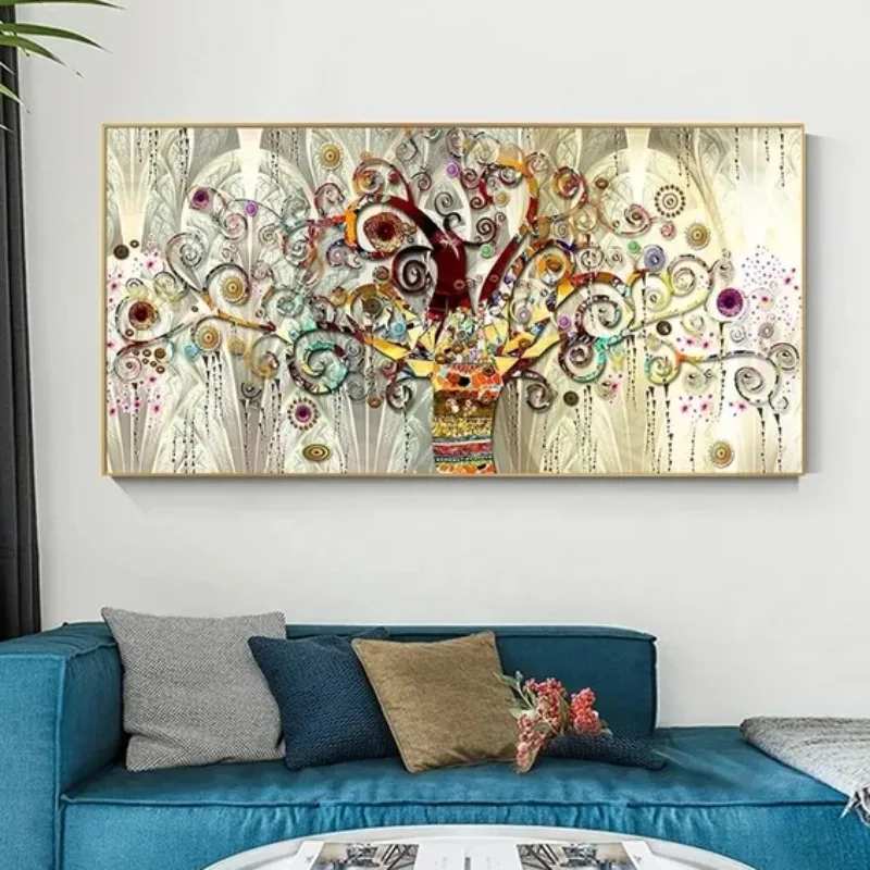 Tree of Life By Gustav Klimt Oil Paintings on Canvas Poster Famous Tree Prints Wall Art Modern Home Decor Living Room Cuadros