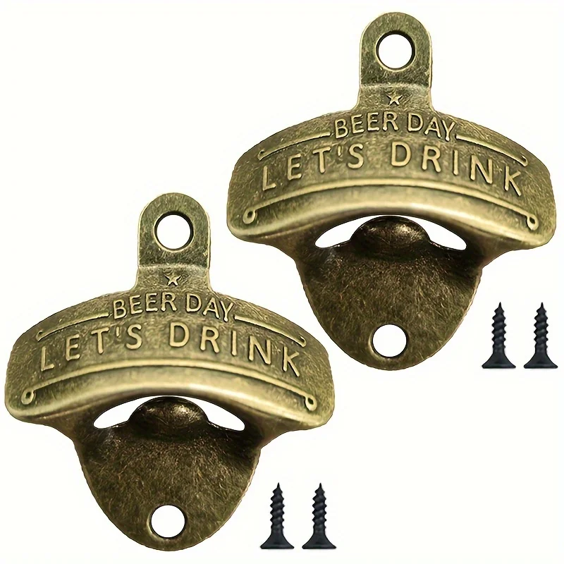 1/2/5/10 шт. винтажная открывалка для бутылок, день пива, ретро открывалка для бутылок, настенная открывалка для паба, барбекю, сделай сам, твердая открывалка для пива, кухонные гаджеты