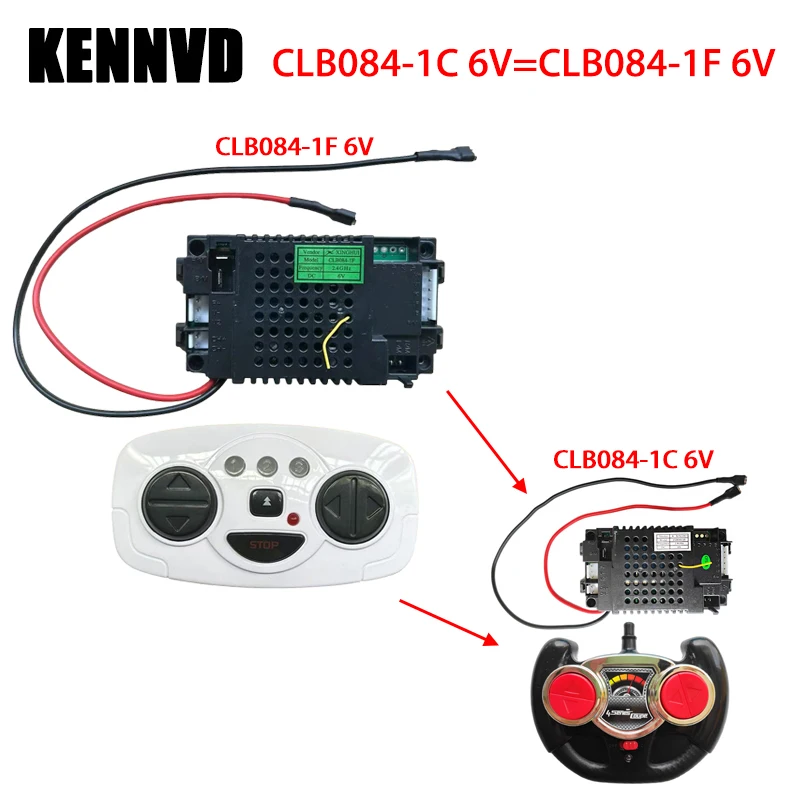 669AR/676AR CHI LOK BO CLB084-4D 4C ricevitore telecomando per auto elettrica per bambini 2.4G, CLB084-1C 6V Ride on controller per auto giocattolo