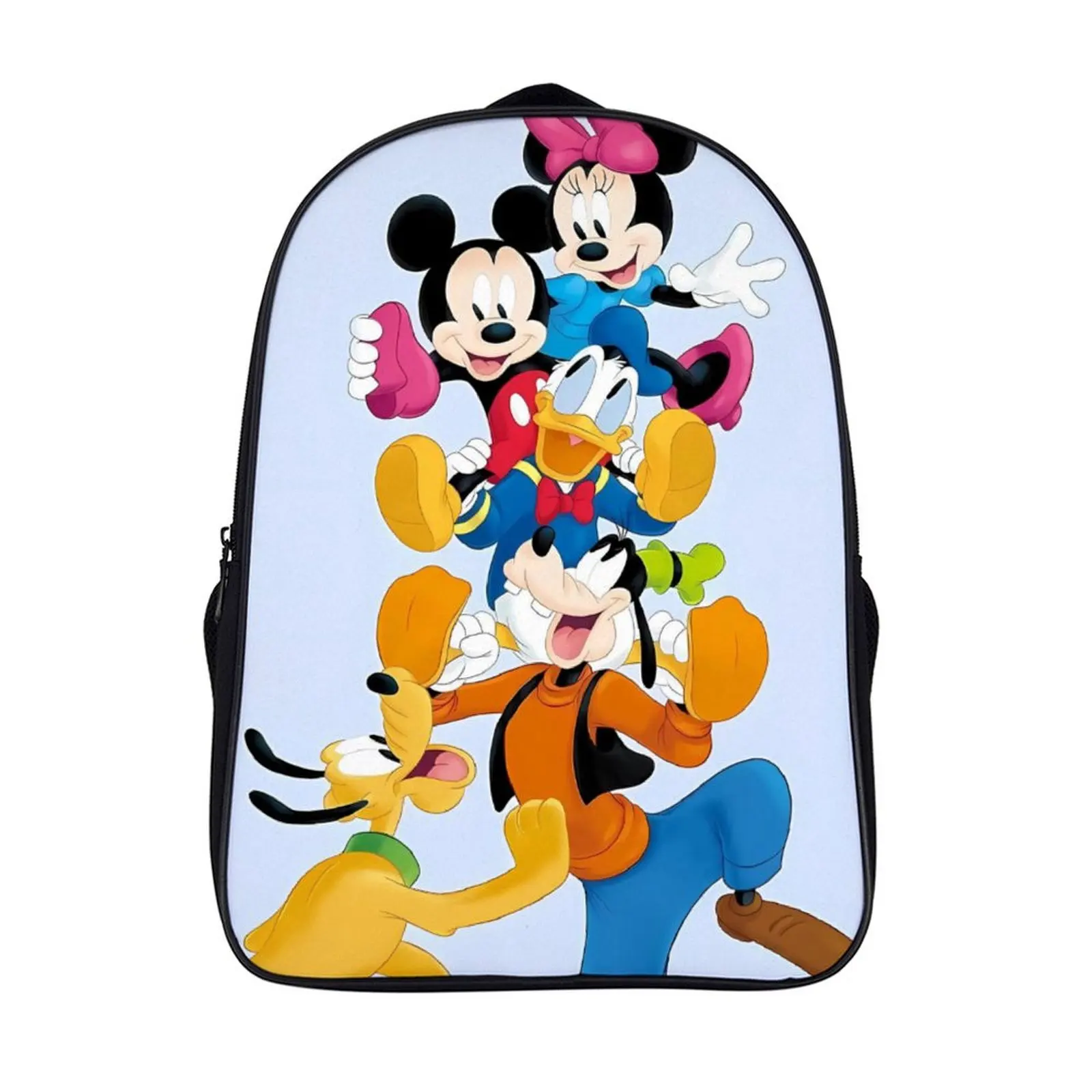 

Cartoon Disney Mickey Minnie Donald Daisy Pluto Goofy Fashion Student's Backpack School Bag 16 Inch 2 Compartment Backpack Stude