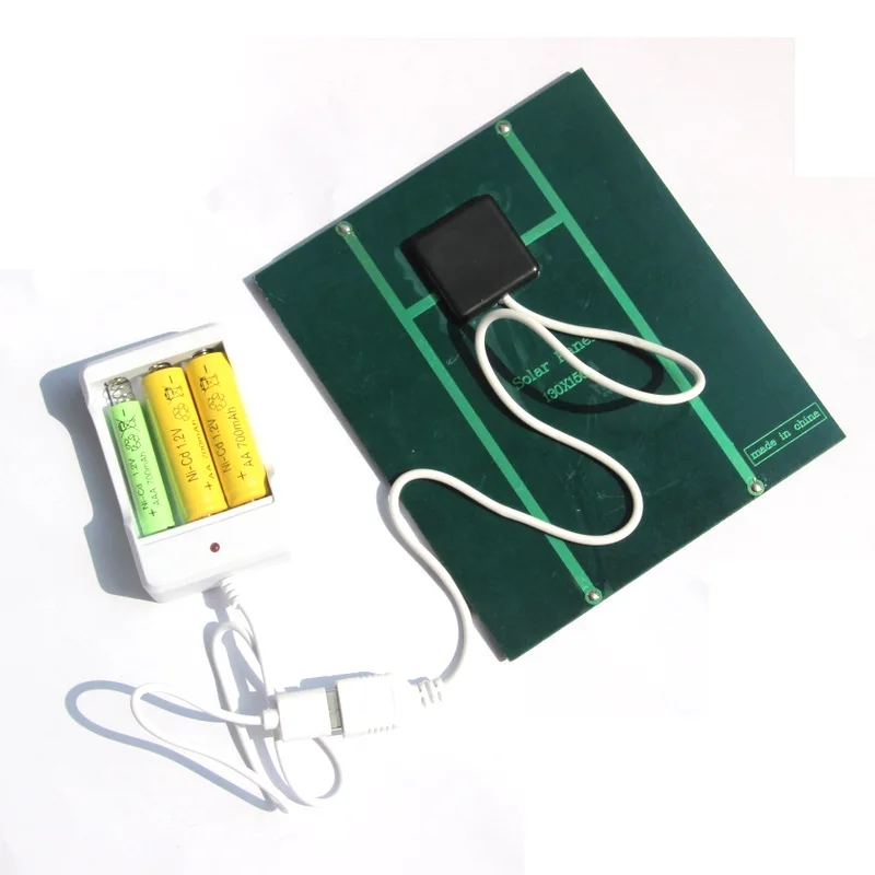 2.5W 5V, 2W 6V solar panel mobile power charger, AA/AAA battery charger, size 5/7