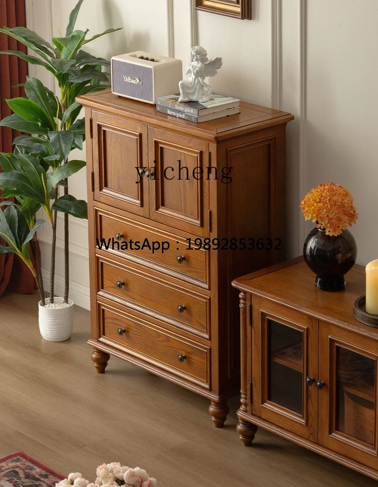 G1  solid wood multi-functional living room locker sub-dining room kitchen side cabinet household storage cabinet