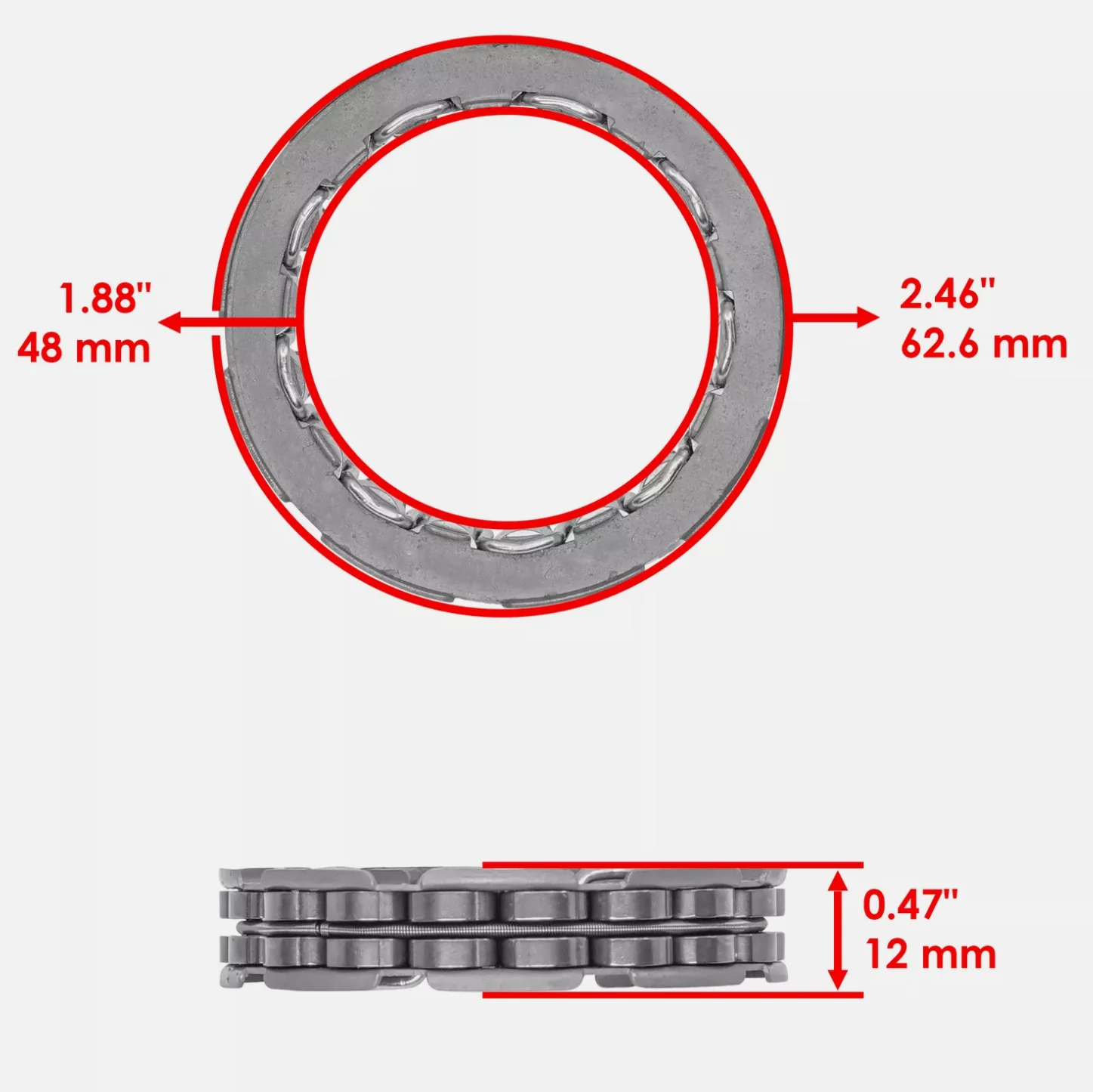 Clutch Hub One Way Bearing for Yamaha Grizzly 700 YFM700 Big Bear 350 Rhino 660 4SH-16664-00 FWD331808BRB