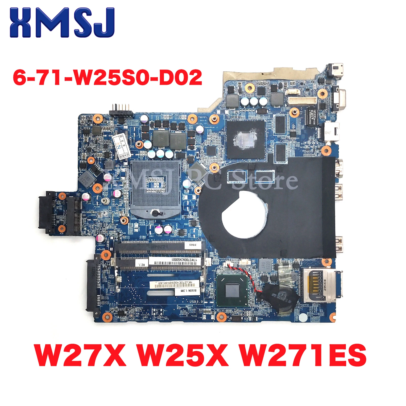 

For Clevo W27X W25X W271ES W211ESMB Laptop Motherboard 6-71-W25S0-D02 W251ESMB-0D Main Board Full Test