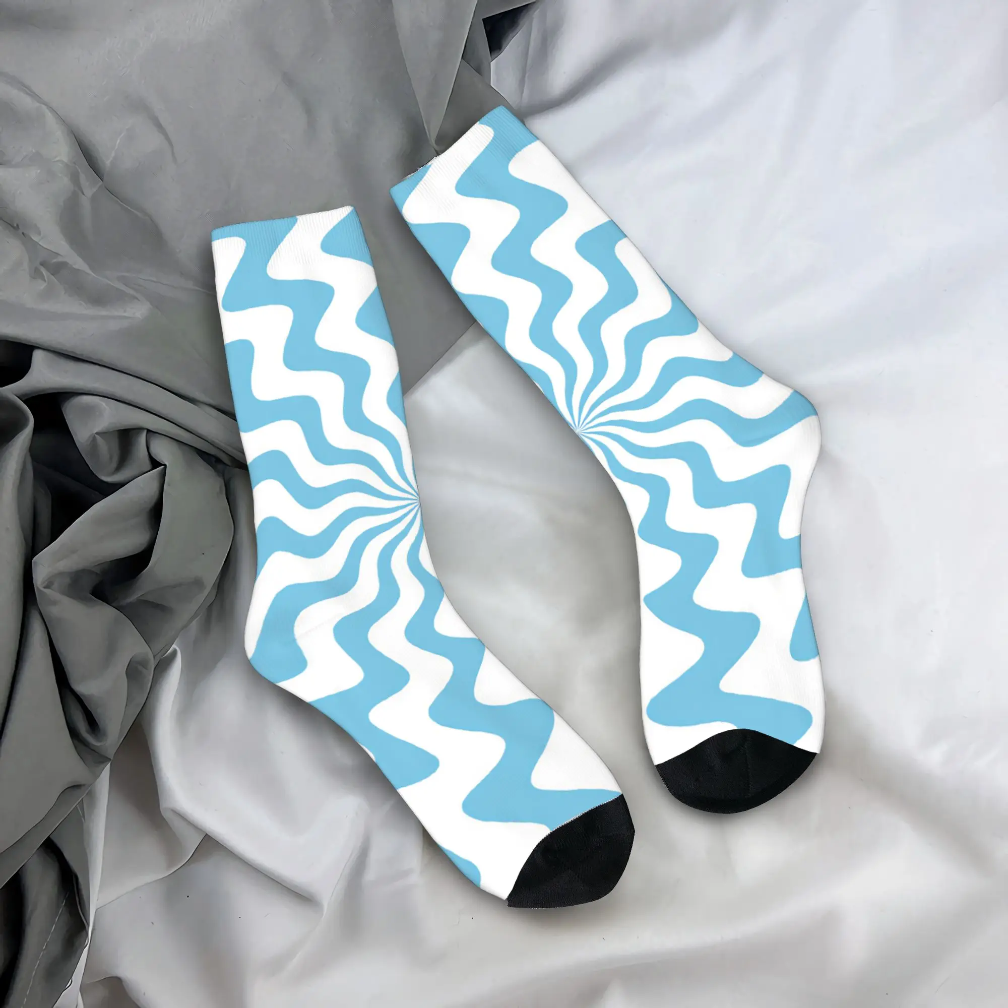 Men's Socks  Abstract Swirl Disorder  Stockings Anti Skid High Quality Socks Winter Retro Custom Skateboard Socks