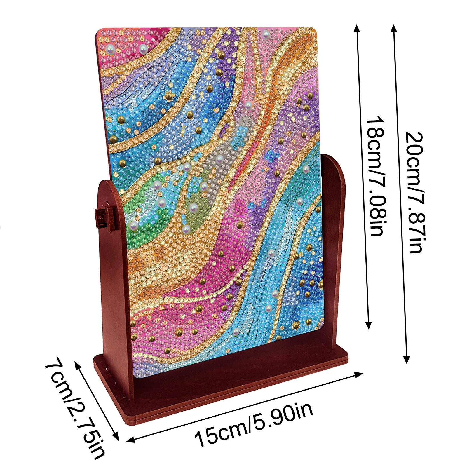 Rainbow cosmetic mirror New style gift Diamond Painting Kits Drill  DIY Crystal Rhinestone Mosaic Art Craft Home Decor Supplies