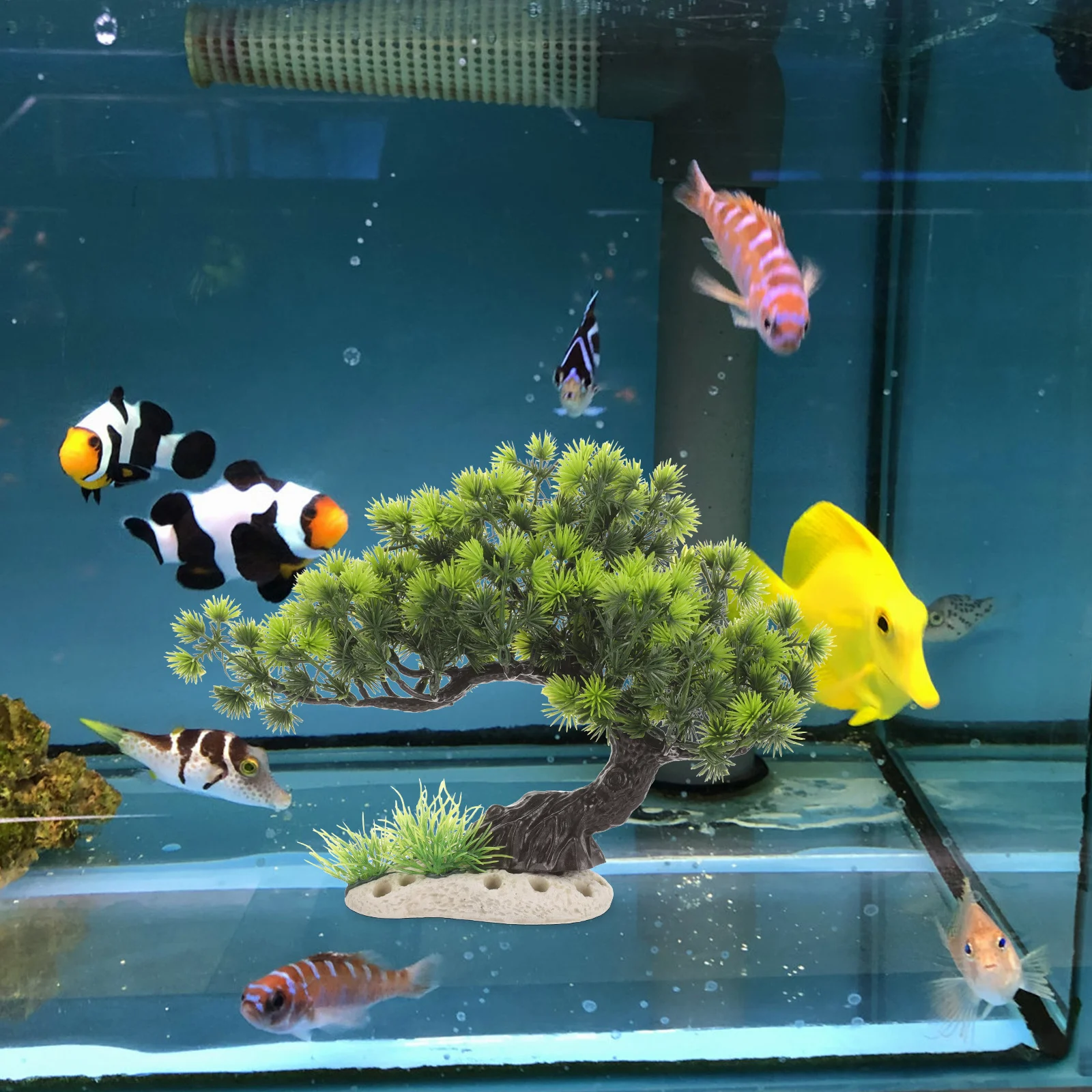 

Artificial Aquarium Plant Tree Plastic Fish Tank Plants For Freshwater Saltwater Realistic Pine Tree Aquarium Decoration