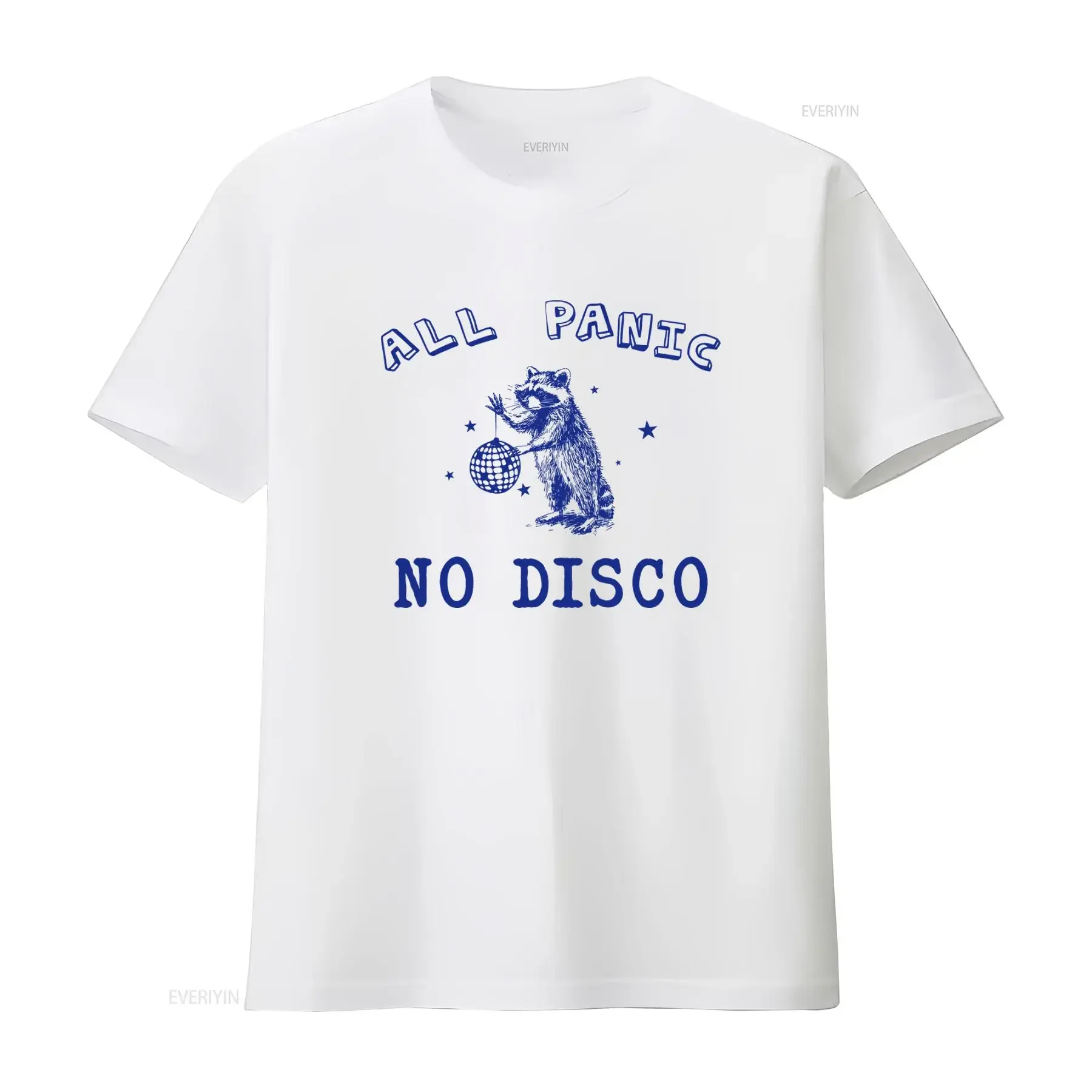All Panic No Disco Vintage Raccoon Funny Retro Aesthetic T Shirt Unique Design for Mental Health Awareness vintage Washed